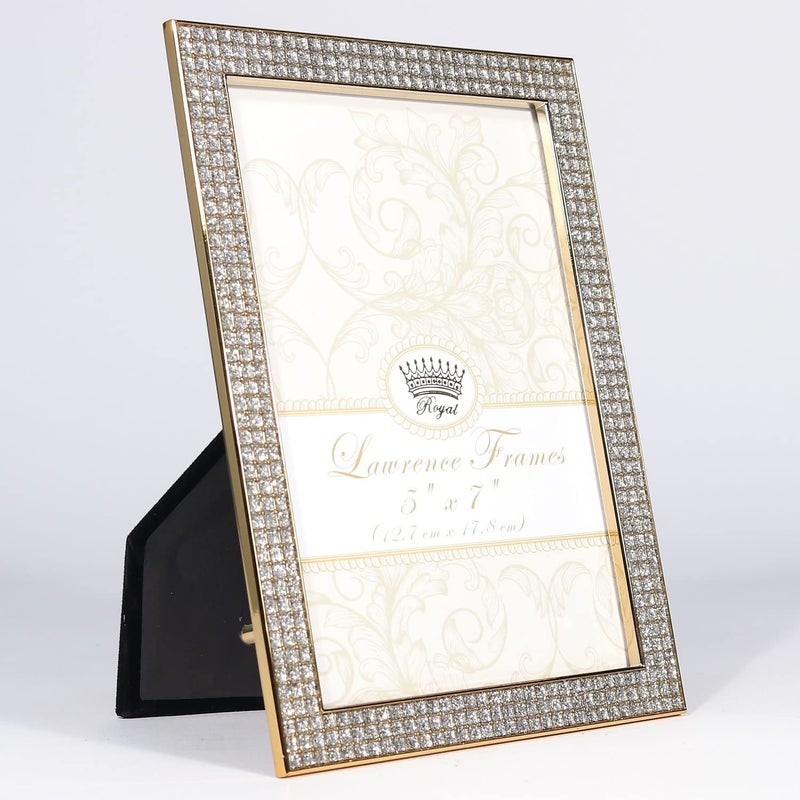 Lawrence Frames Lawrence Royal Designs 5x7 Turner Gold and Glitter Metal Picture Frame - Image 2